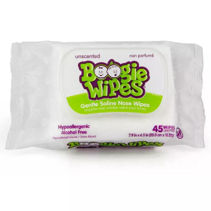 Boogie Wipes Simply Saline Baby Wipes Unscented 45 Count