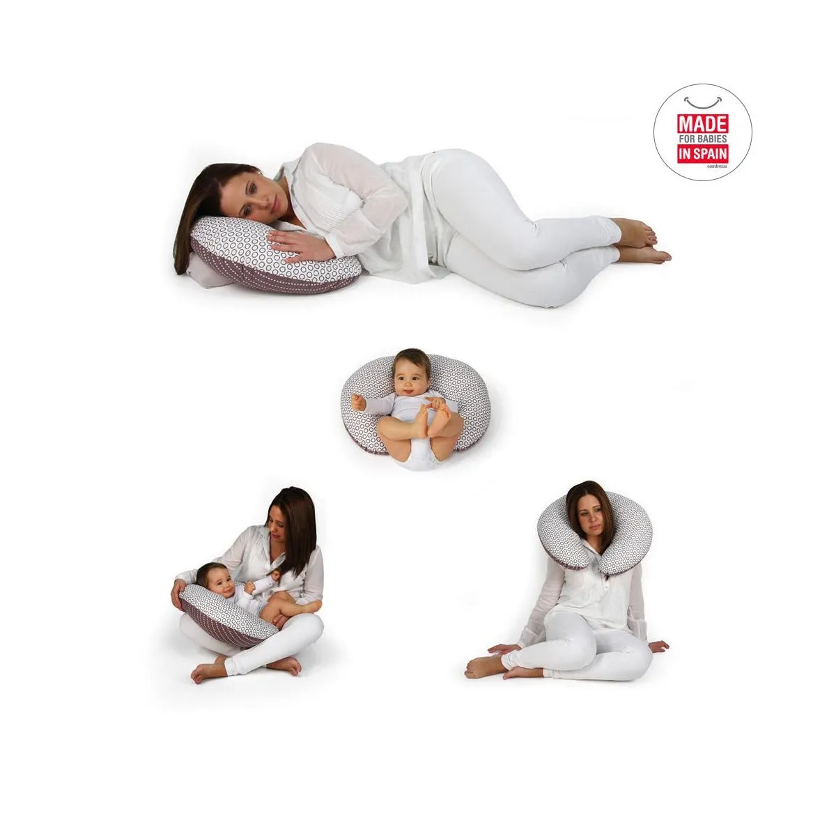 Cambrass Small Nursing Pillow Star Beige