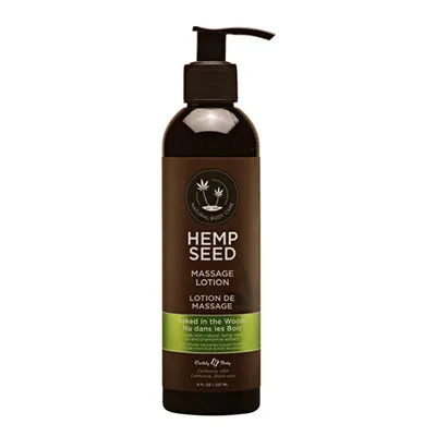 Earthly Body Hemp Seed Massage Lotion - Naked in the Woods, 8oz/237ml