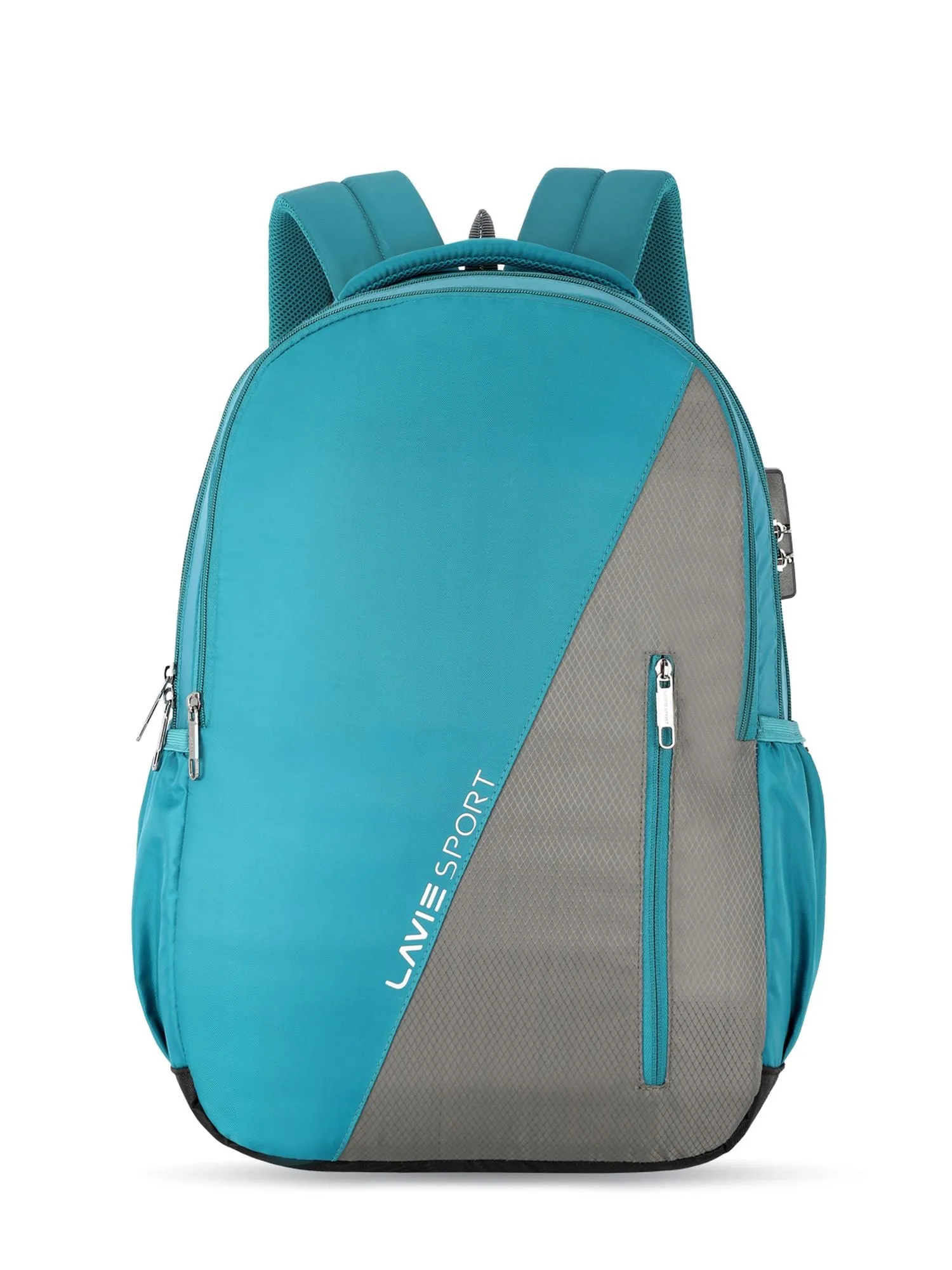 Lavie Sport Diagonal 36L Anti-theft Laptop Backpack For Men & Women | Laptop Bag For Boys & Girls Teal