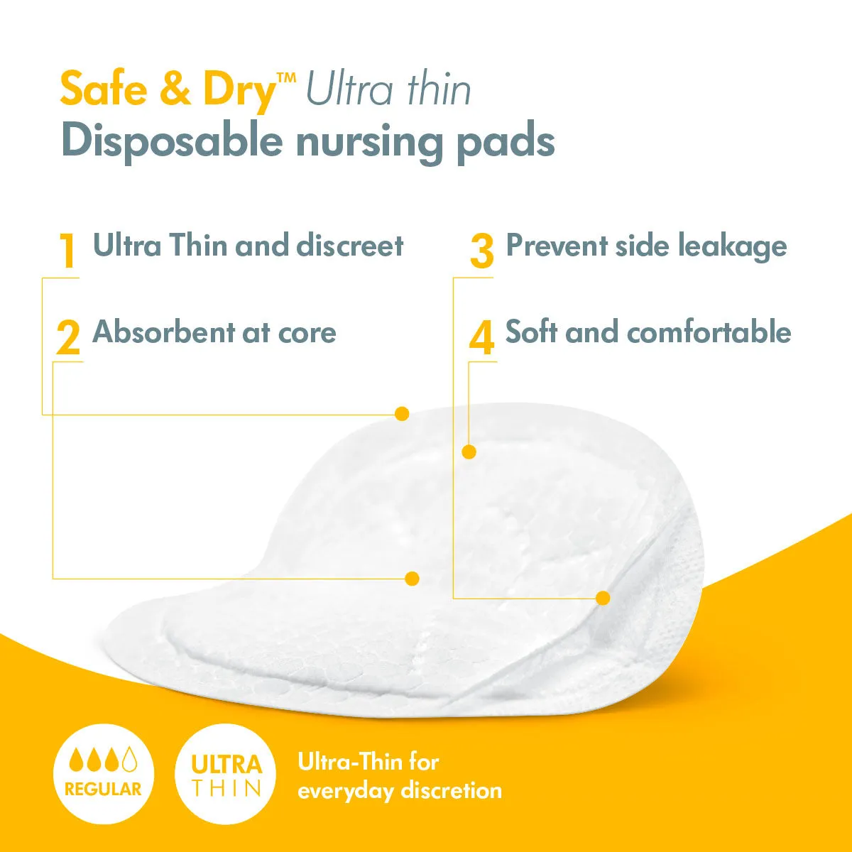 Medela Safe & Dry Ultra Thin Disposable Bra Pads (30s)