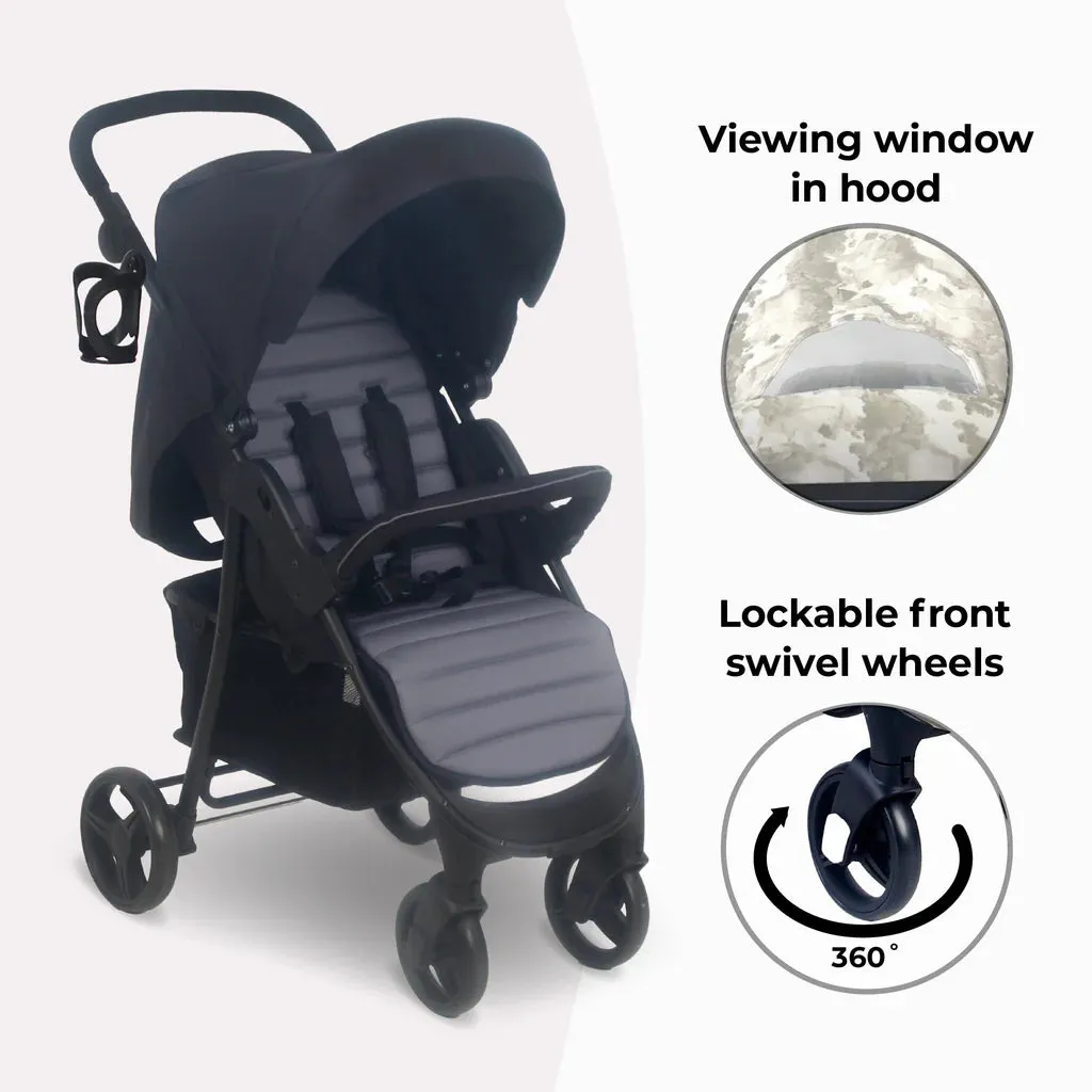 My Babiie MB30 Pushchair - Black / Grey