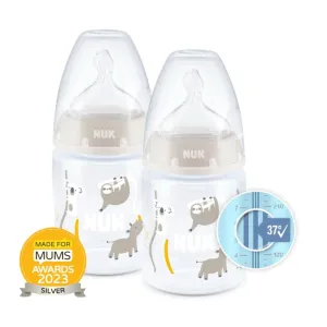 NUK First Choice  Temperature Control Silicone Bottles 150ml (x2)