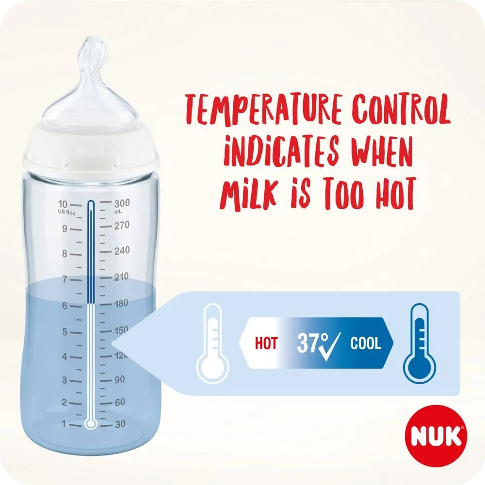 NUK First Choice  Temperature Control Silicone Bottles 150ml (x4) 0-6m