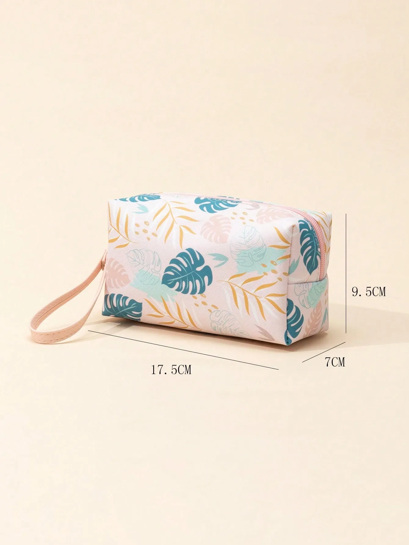 Tropical Plant Makeup Bag Cosmetic Organizer Toiletries Bag Makeup Organizer Zip