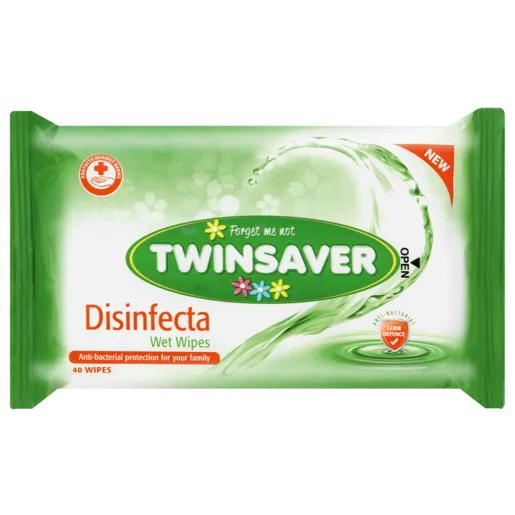 Twinsaver Disinfectant Wet Wipes 40 Pack