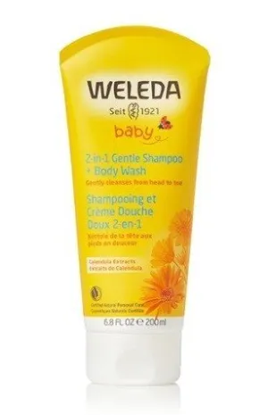 Weleda Baby Care 2in1 Gentle Shampoo   Body Wash - Calendula 6.8 oz Liquid